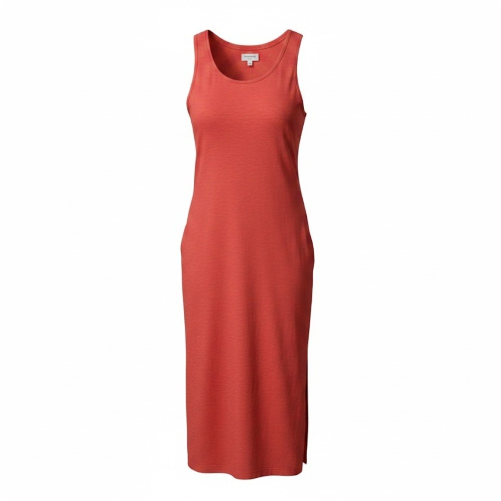 Hudson North Coral Red Sleeveless Tank Midi Dress HW153KD2026 Size Large‎